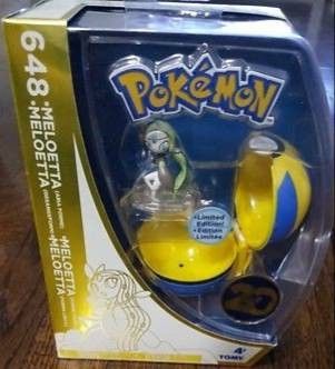 Pokemon 20th Anniversary Clip N Carry Pokeball Meloetta with Quick Ball