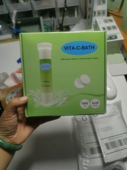 Vitamin C Bath Filter / water filter/ 100% organic VC Water/ Effervescent Vitamin C Dechlorination, 1000mg 100tablets