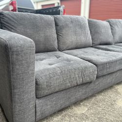*FREE DELIVERY* Grey Velvet Ashley Furniture Sectional 