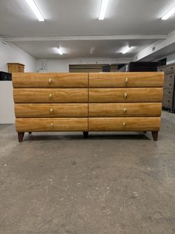 Mid Century Modern 8 Drawer Dresser  (1 Nightstand Also Available for additional $50)