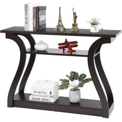 Entryway 47" SImple Style MDF Accent Console Table, Brown