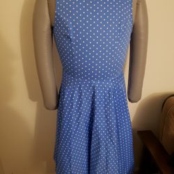 Women's Anni CoCo Light Blue Polka Dot Dress