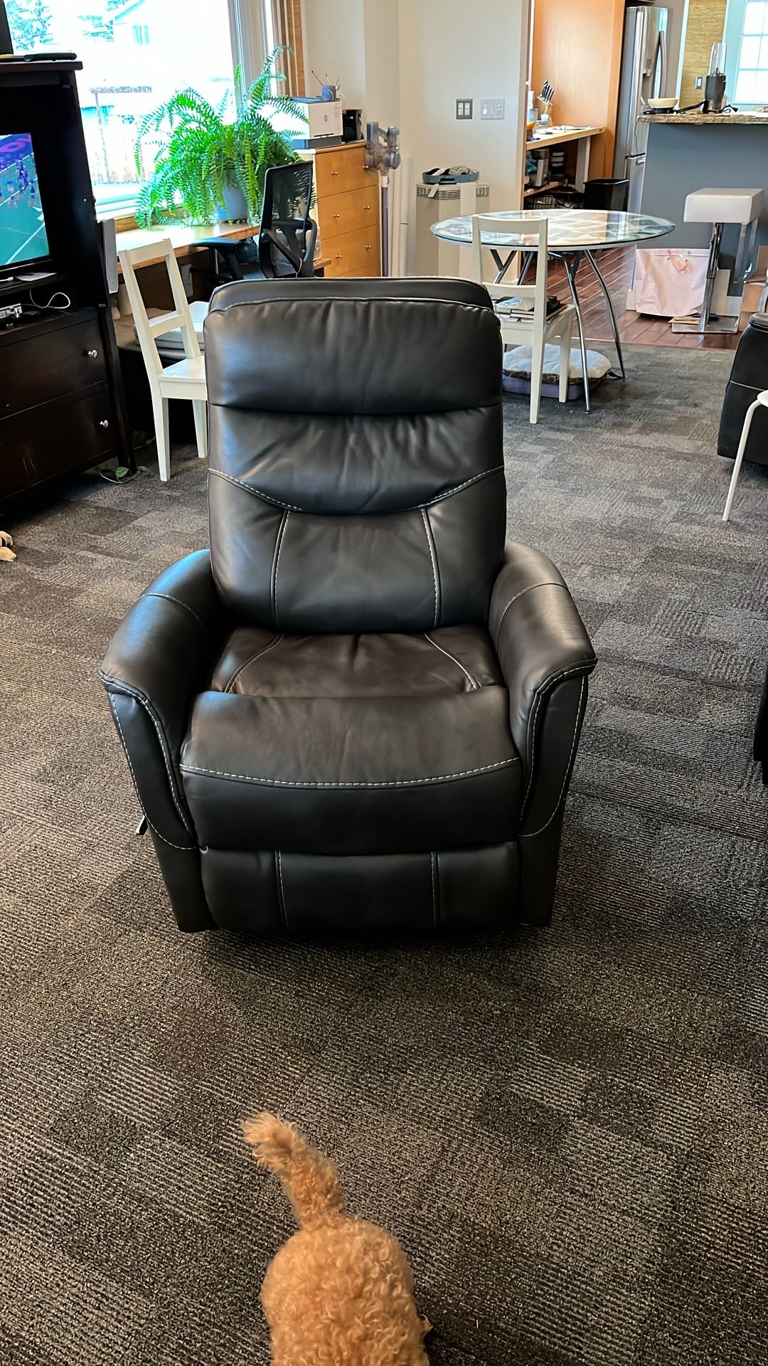 Gray Leather Recliner Chairs 