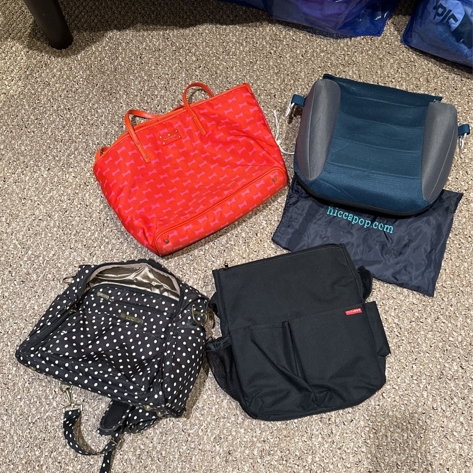 Kate Spade, Jujube And Skip Hop Diaper Bags With Booster