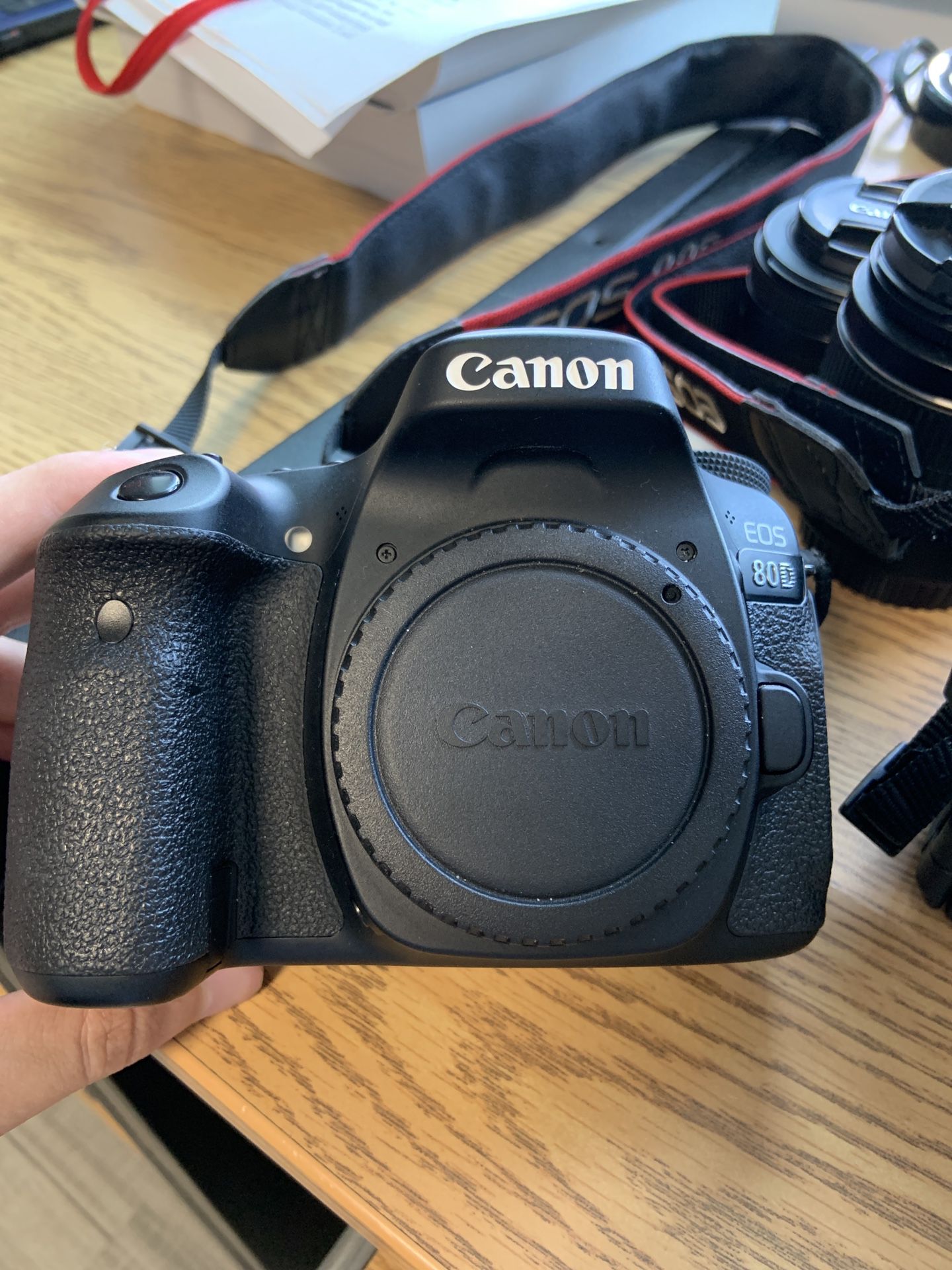 Canon Eos 80D, 50mm lens and 18-55mm lens, used but kept in great condition