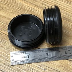 6 Pack - 2” OD Round Plastic Plug for Metal Tubing