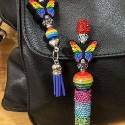 Easter “Argh! A Butterfly!” Gift Multi Colored Pen And Keychain Set