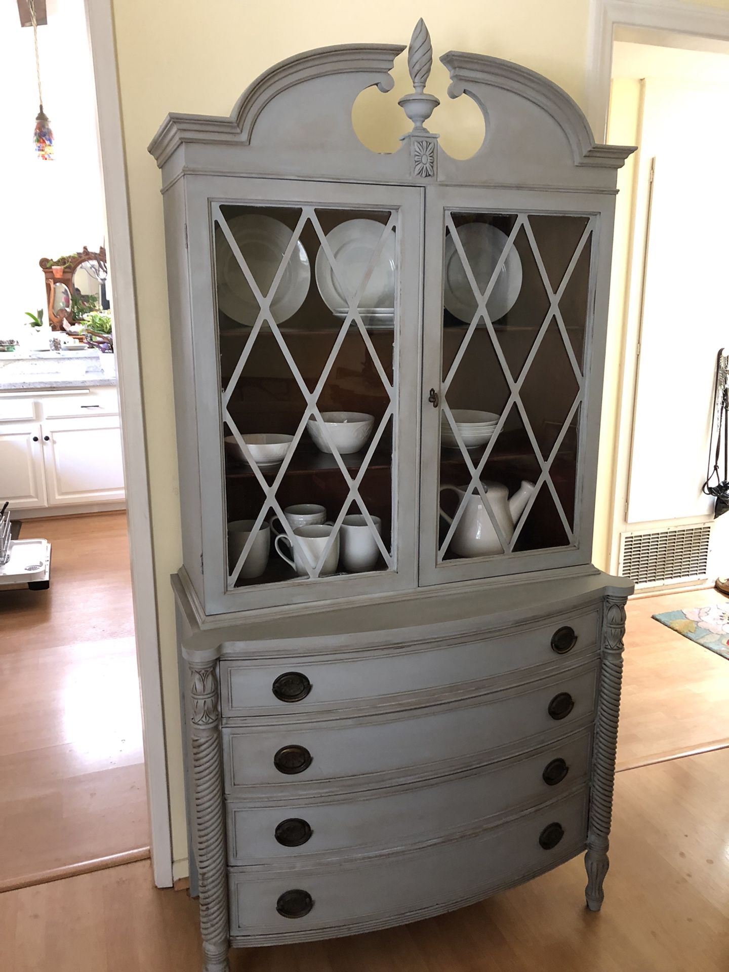 Vintage  Hutch China Cabinet  Buffet