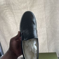 Black leather Gucci slide on for men size 14