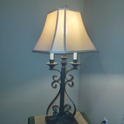 Metal Ornate 36' High Table Lamp