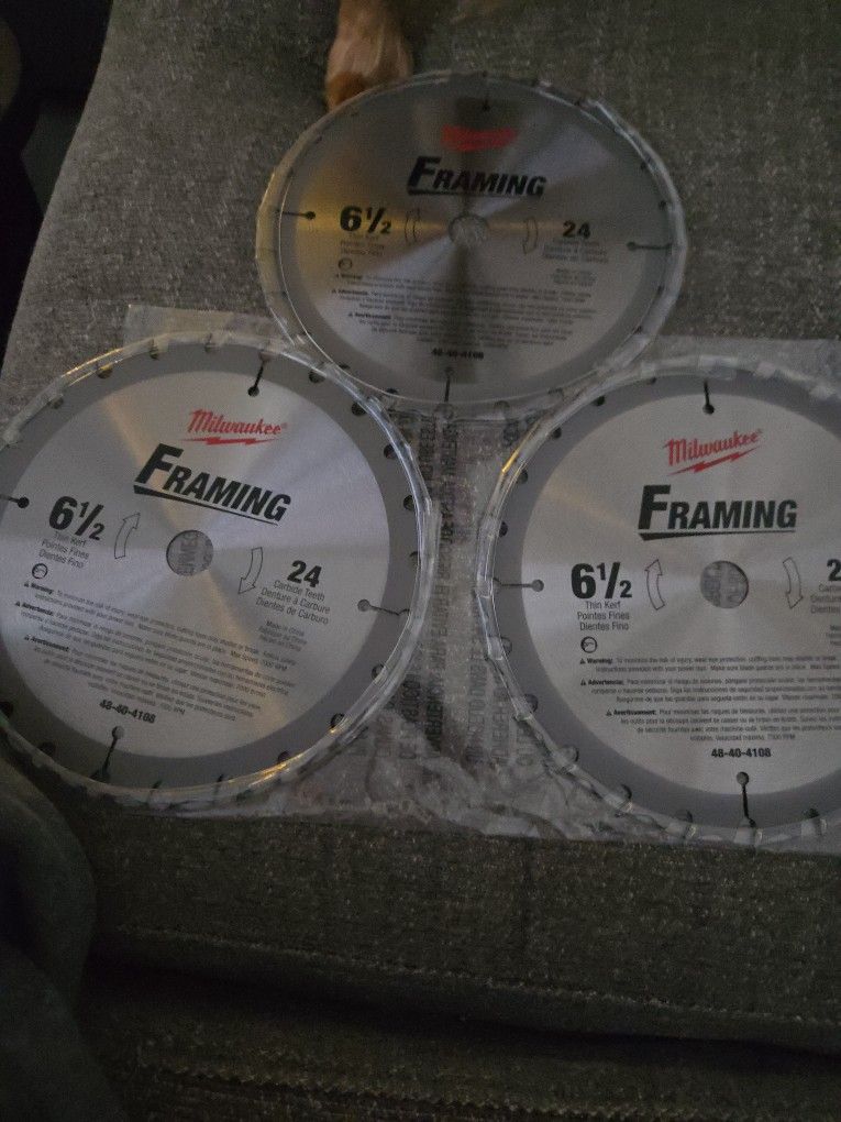 3 MILWAUKEE 6-1/2" FRAMING $12 EACH 