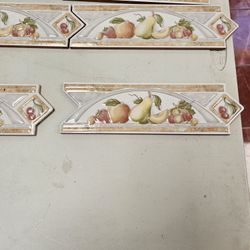 Kitchen Decoration Tiles  10 3/4  X 3 1/ 4. 18 Pieces 