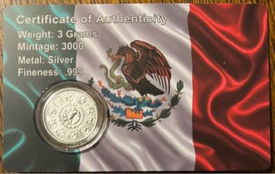 2026 Silver Mexican Libertad .999 FS Coin in Assay