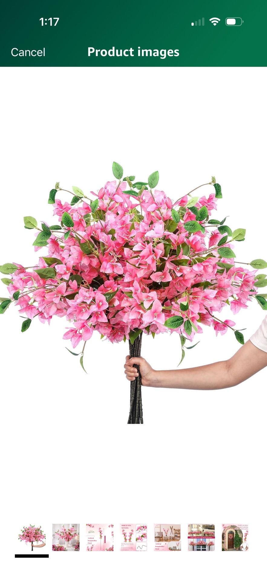 30 Pcs Artificial Faux Bougainvillea Fake Flower Silk Bougainvillea Branches UV Resistant Outdoor Indoor Decoration for Wedding Home Centerpieces Outs