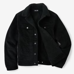 Line of Trade's "The Montana" Fleece-Lined Corduroy Trucker Jacket