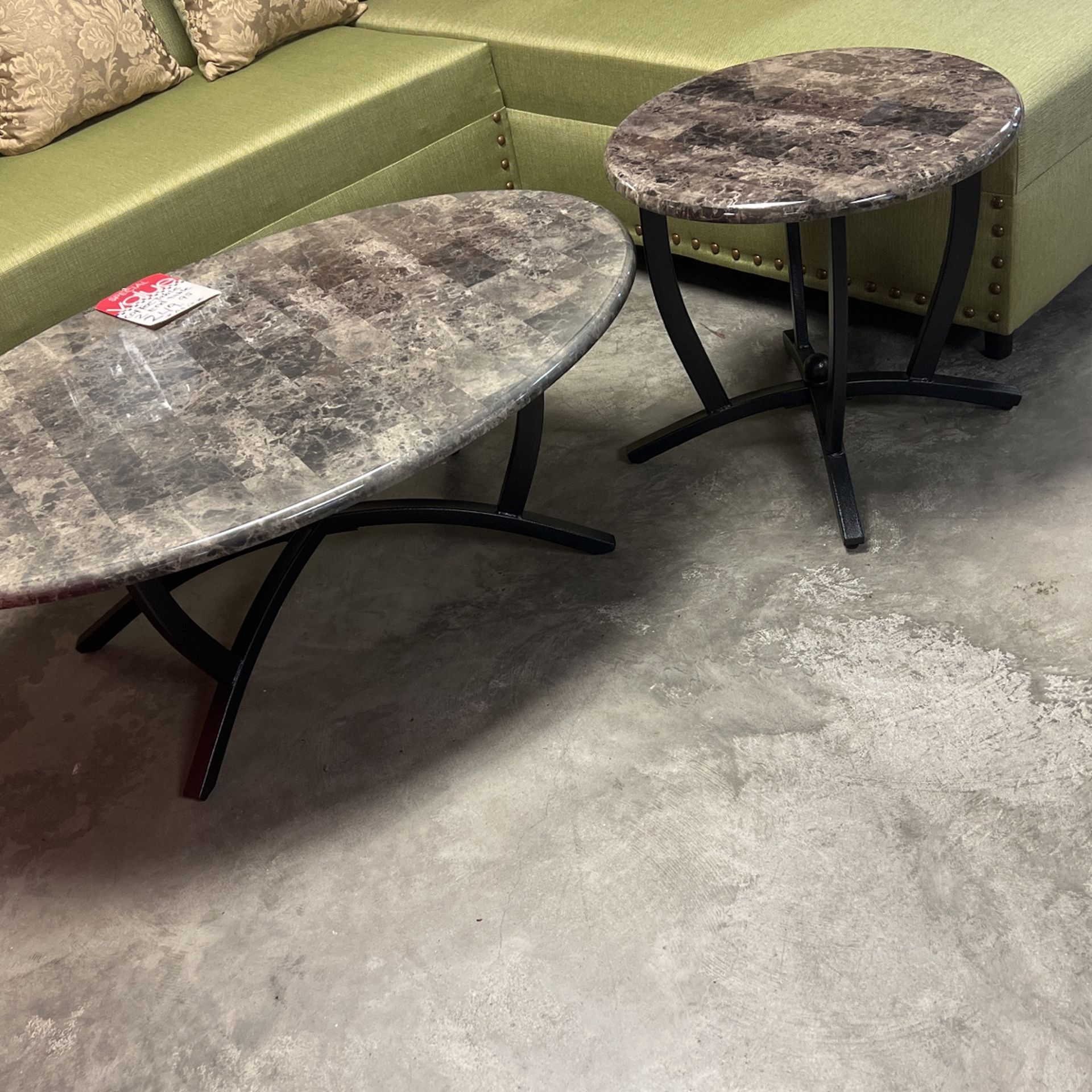 Cocktail and two end tables for $250 brand new