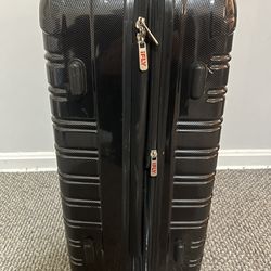 iFLY Hard Shell Carry-On Suitcase Spinner – Lightweight Luggage Black
