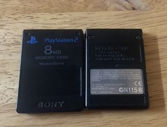 Official Original OEM Sony PlayStation 2 II Memory Card (Black) PS2 Authentic! 