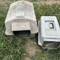 Small Dog House $25, Pet Taxi $15. Both Used,  But Still In Good Condition 