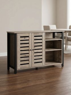 Industrial Modern Sideboard Cabinet / Coffee Bar / Console Table – Excellent Condition