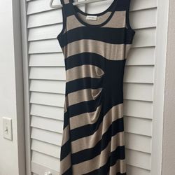 Calvin Klein Striped Sleeveless dress Women's dress M Medium L Large