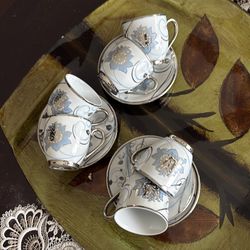 Set of 6 European expreso/coffee cups