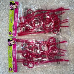 Minnie Mouse Straws Party Favors - New 