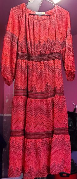 Long sleeve red dress