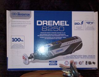 DREMEL CORDLESS 8250 ONE OF THE LARGEST CORDLESS DREMELS MADE ON THE MARKET BRAND NEW IN THE BOX NEVER BEEN OPENED OR USED. COME GET IT