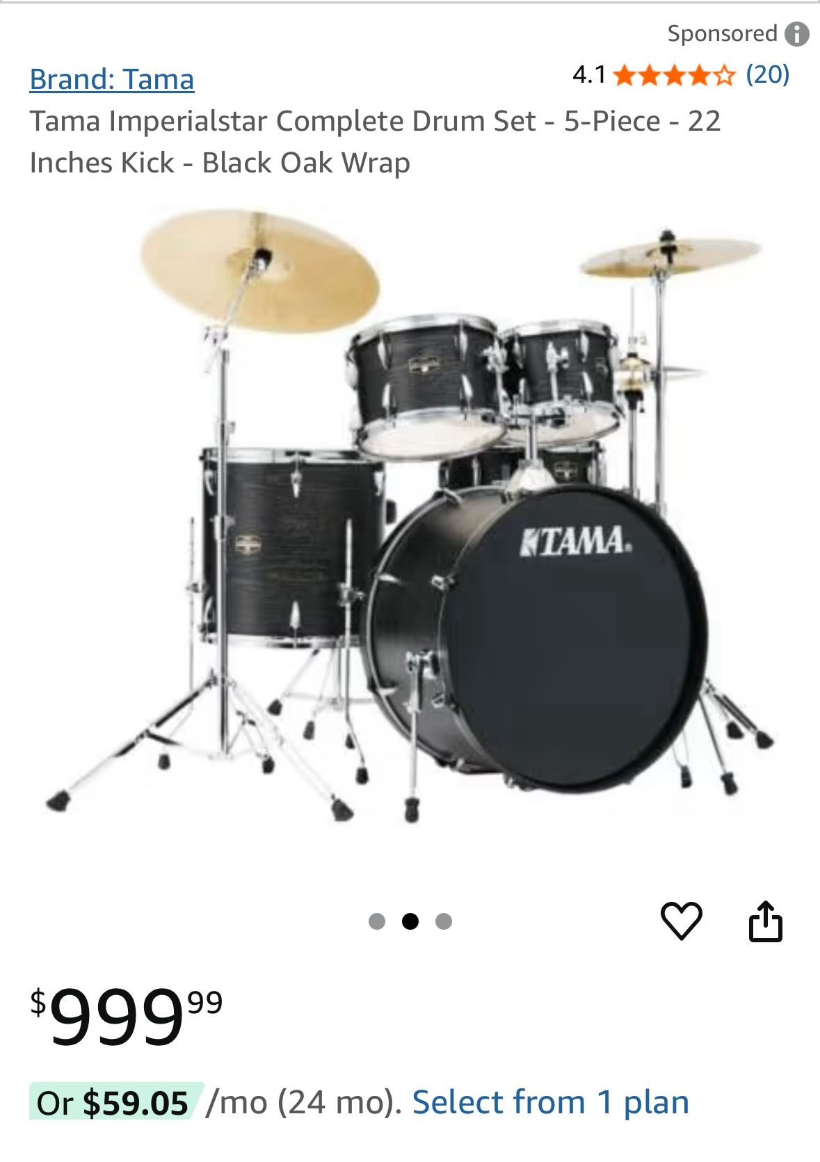 Tama 5 Piece Drum Set!
