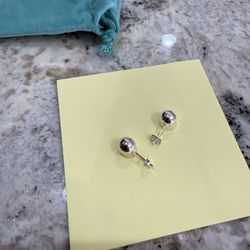NEW Brilliant Earth Silver Ball Stud Earrings (8mm) 