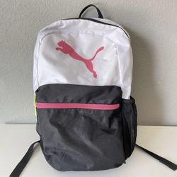 Puma School Backpack Laptop Bag White & Black 17”x13”