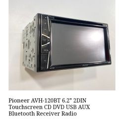 Pioneer AVH-120BT 6.2” 2DIN Touchscreen CD DVD USB AUX Bluetooth