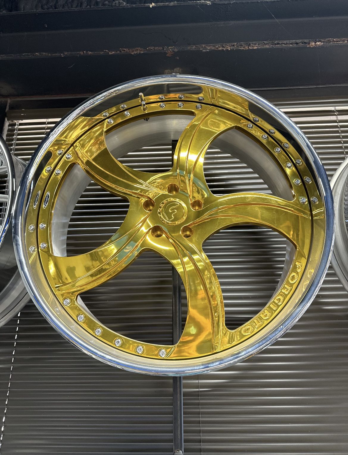 26 Forgiato Gold Face Chrome Lip Wheels Tires Package