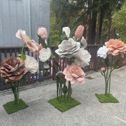 Giant Paper Crepe Hand Made Flower Arrangements 