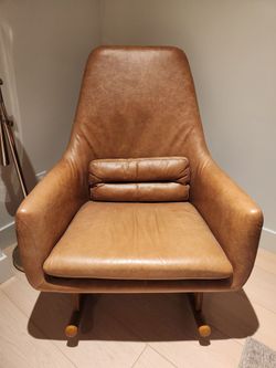 Cb2 leather rocking chair