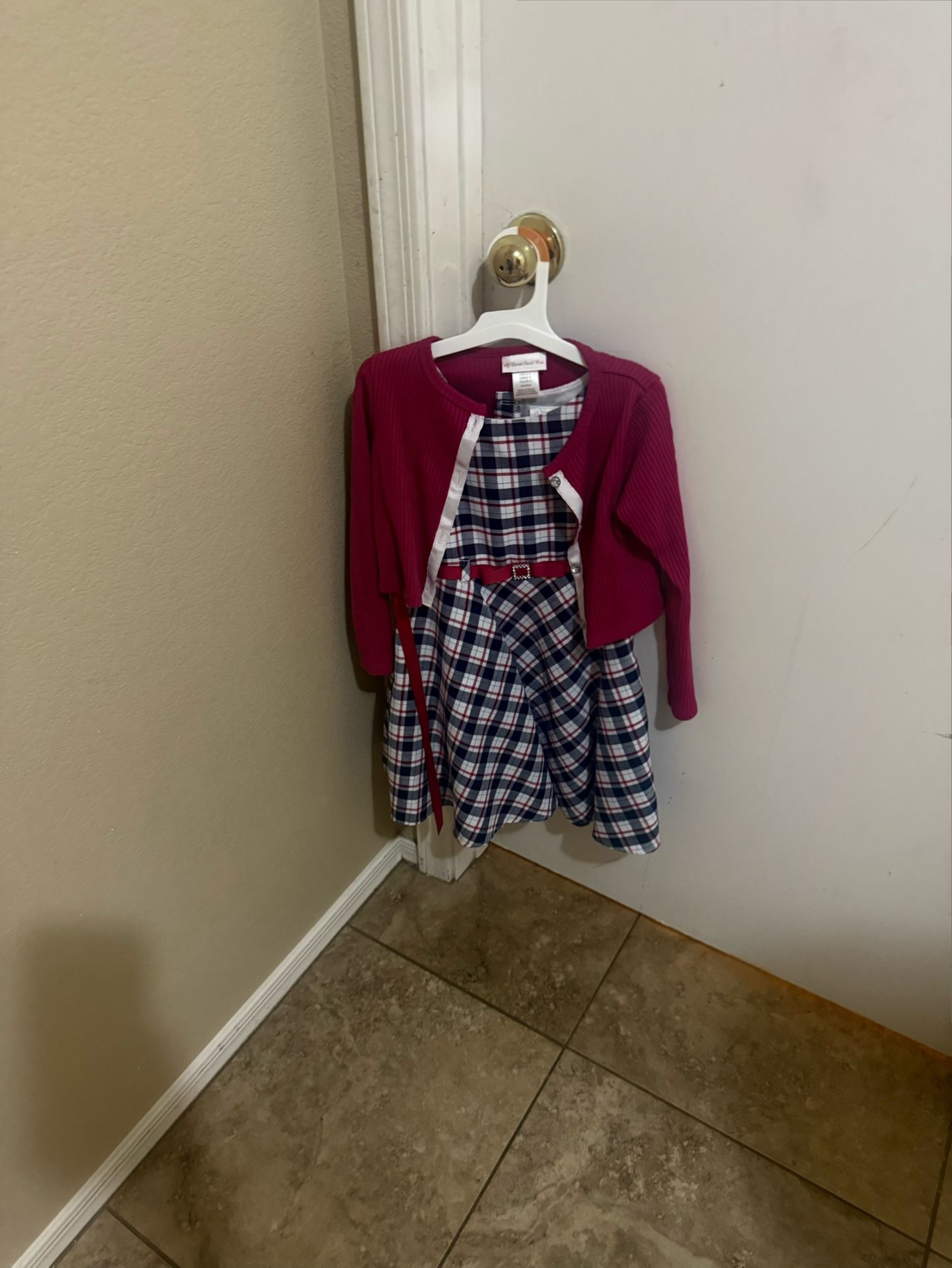 Kids Dress With Cardigan