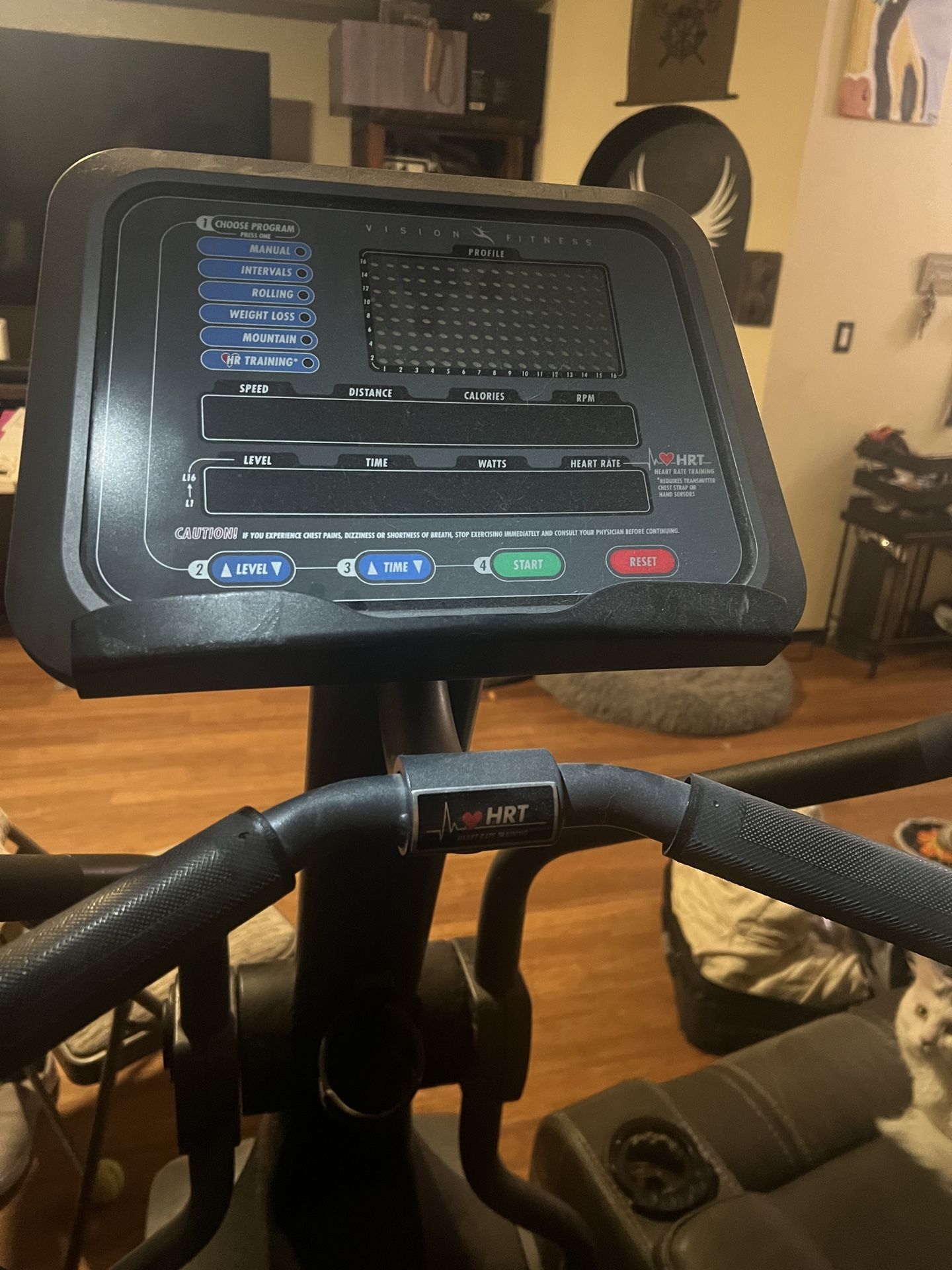 vision fitness x6600 hrt elliptical