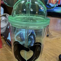 Mickey Acrylic Cup With Straw 