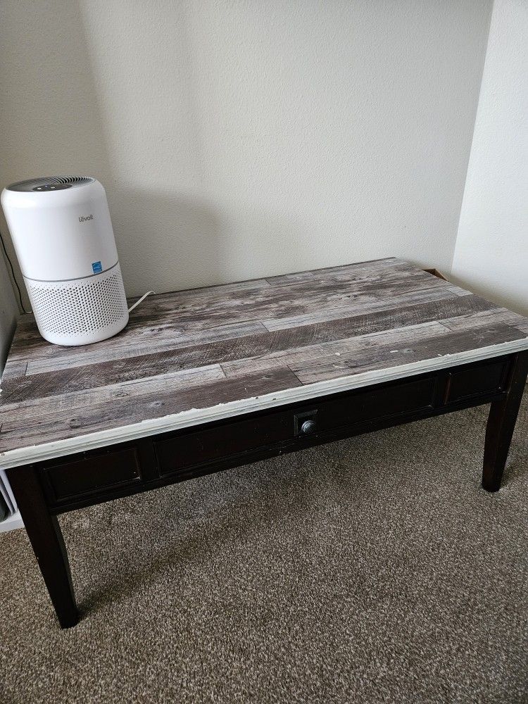 Wood Coffee Table With Drawer TV Stand