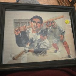 Framed Print Of Yankees Great Yogi Berra 