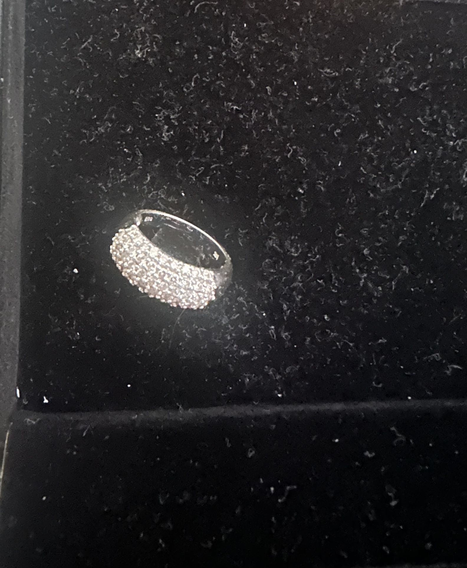 14K white gold ring diamonds