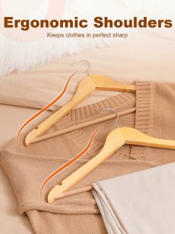 Set of 10 Piece Wood Cloth Hanger New Condition