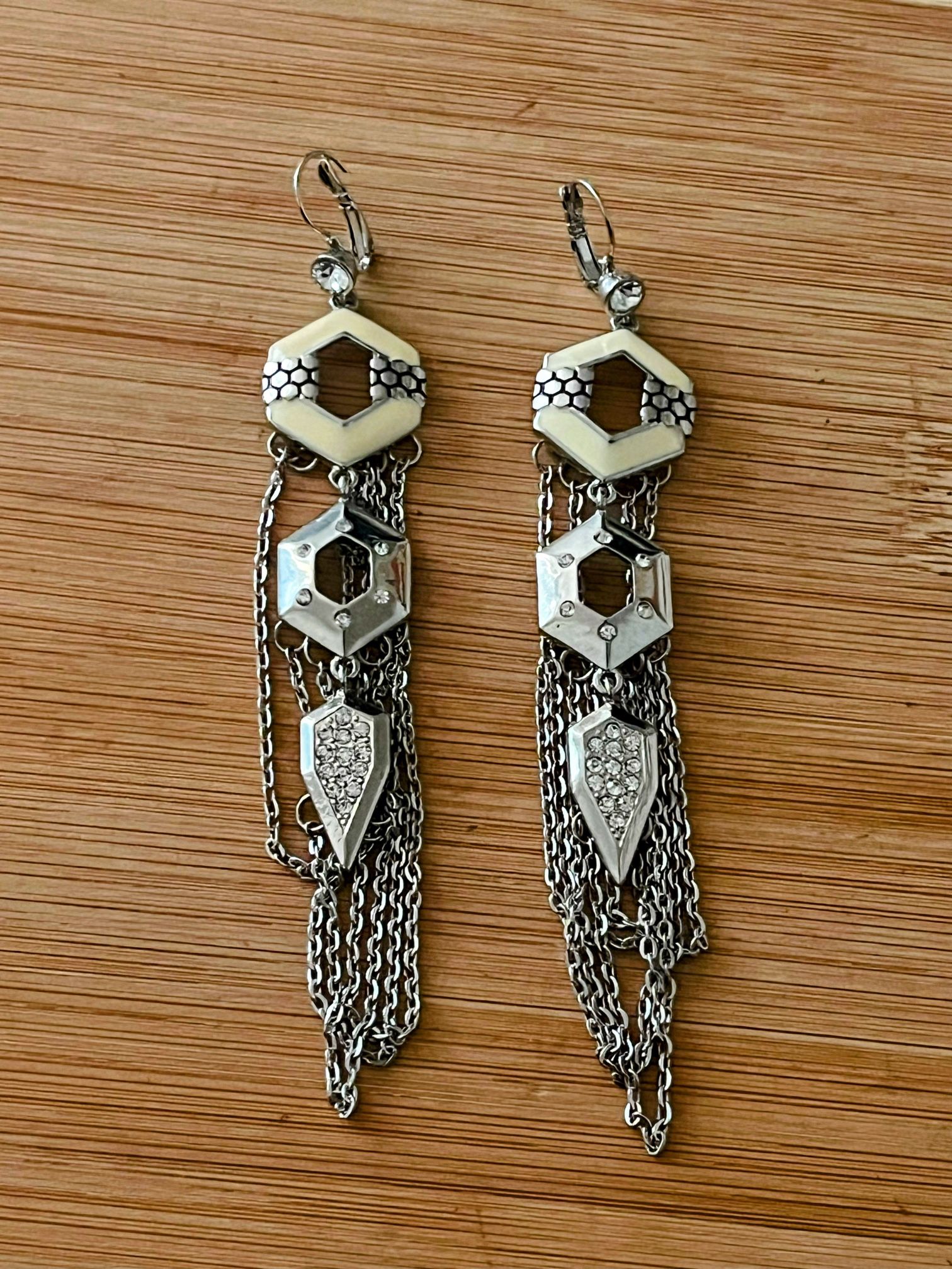 Belle Noel Kim Kardashian Honey Hexagon Drop Earrings