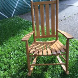 Beautiful wood Rocking chair great for in door or out