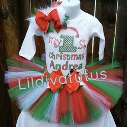 First Christmas tutu set