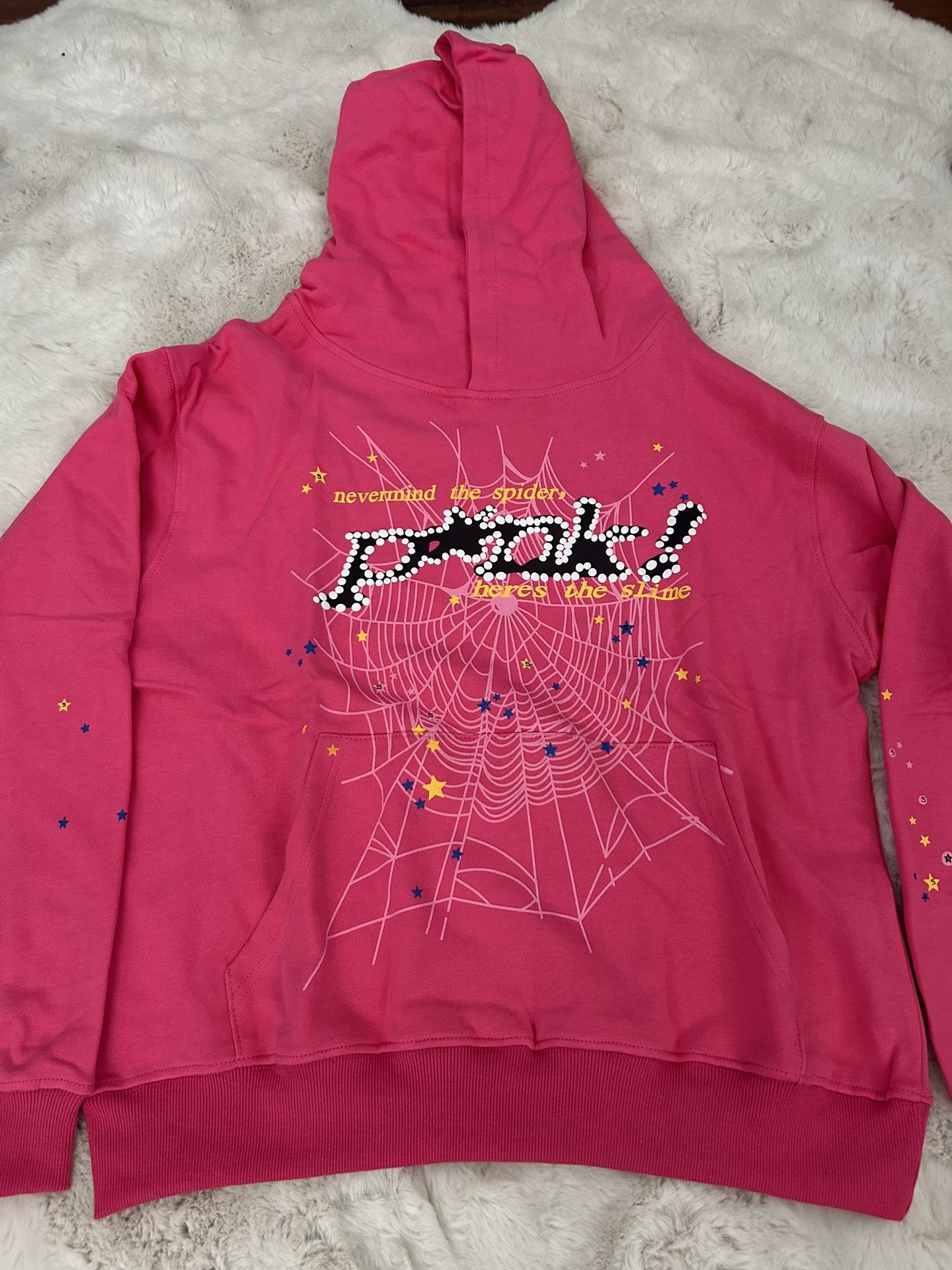 Sp5der Hoodie Small Pink