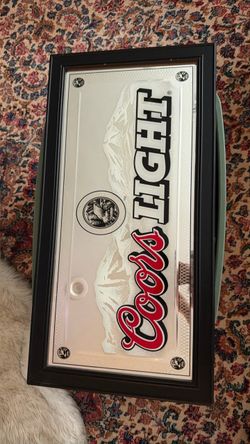 Coors Light Framed Bar Mirror Sign