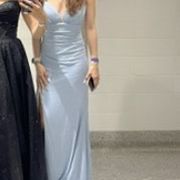 light blue prom dress