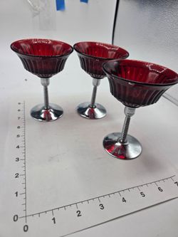 New Martinsville Red Wine Glasses